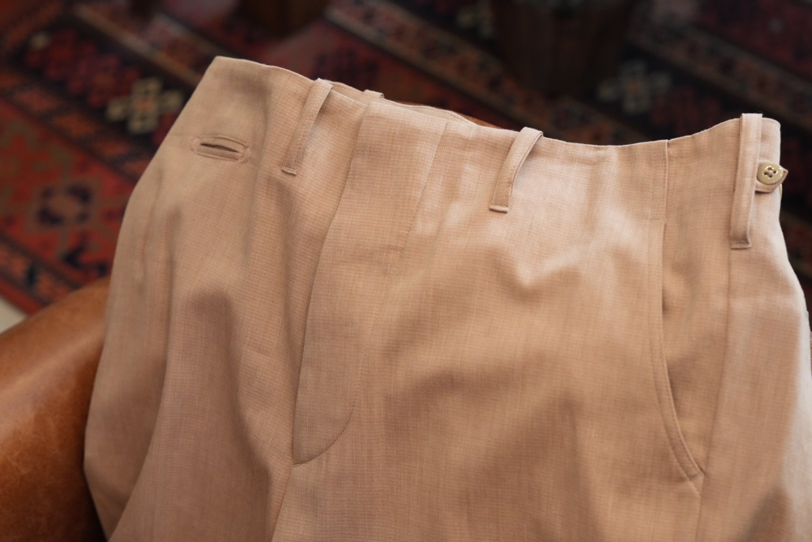 マーティアンドサンズ　チノトラウザーズ　ドゥルン　カーキ　1 MAATEE&SONS CHINO TROUSER ドゥルン マーティーアンドサンズ